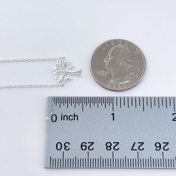 Footnotes Sterling Silver 925 Adjustable Tree of Life Pendant Necklace 16"-18" - Picture 3 of 5